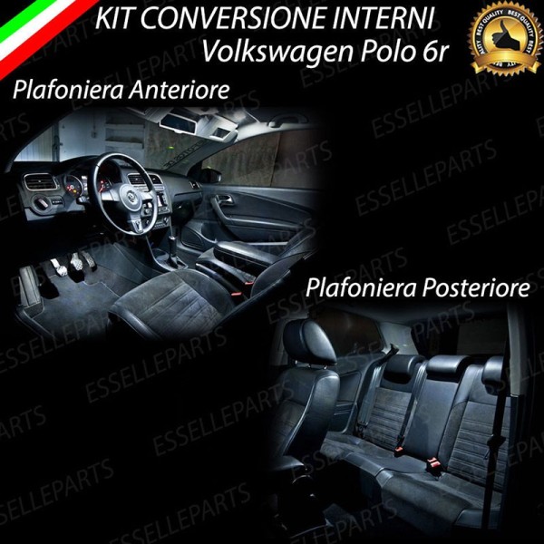 Kit LED interni Basic Pack 6000K Bianco Canbus VW Polo 6R 6C1 Dal 2014