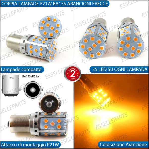 Coppia Frecce Posteriori P21W 35 LED Canbus VOLKSWAGEN  Golf 4