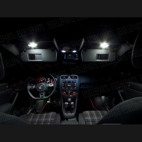 Kit LED interni + Luci targa LED 6000K Bianco Canbus VW Golf MK6