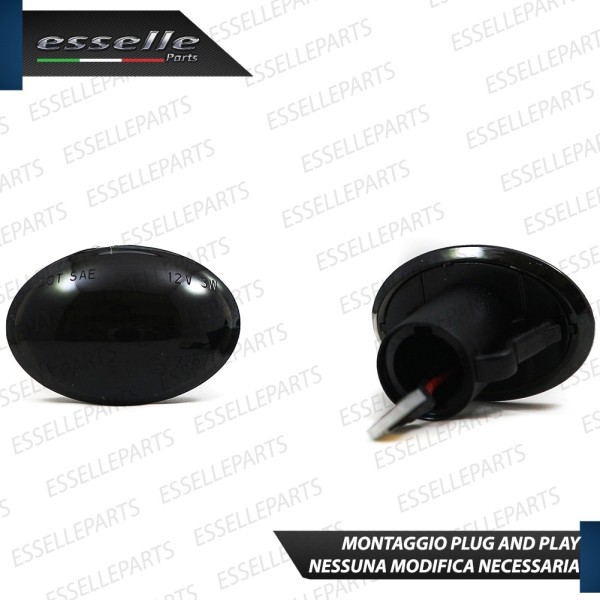 Placchette Dinamiche Laterali nere a 9 led per frecce per MASERATI GRAN CABRIO