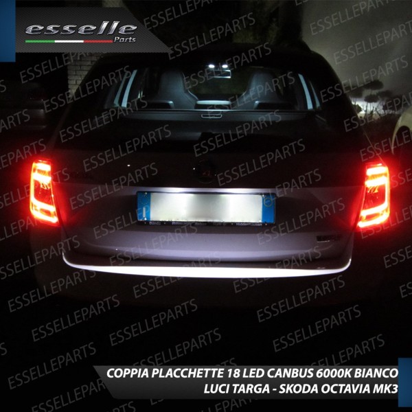 Placchette luci targa a LED SKODA OCTAVIA MK3