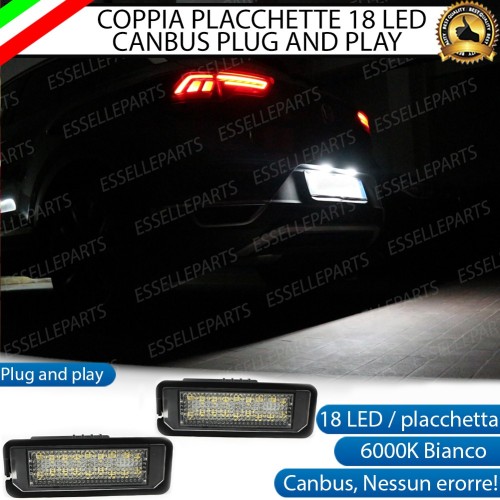 Placchette LED Targa Per Volkswagen Polo AW1 6000K Bianco