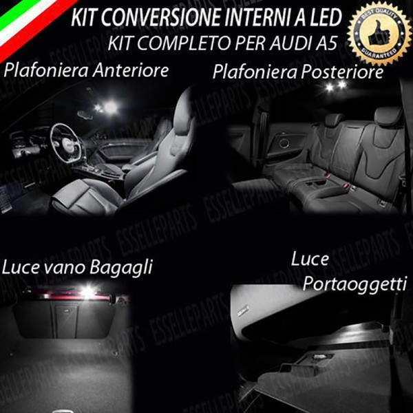 Kit LED interni Medium Pack 6000K Luce Bianca Canbus Audi A5 8T Coupè
