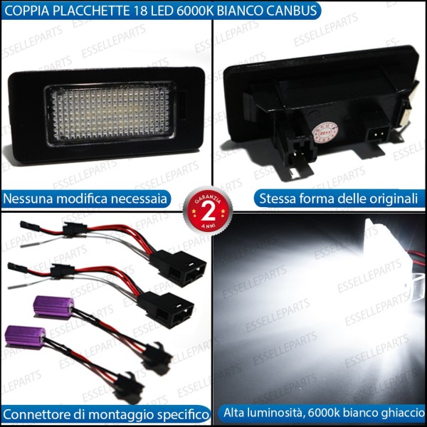 Placchette Complete da 18 LED per Luci targa specifiche per AUDI A7