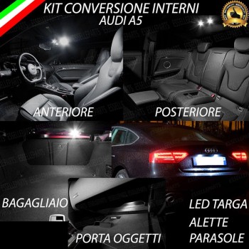 Kit LED interni + Luci targa LED 6000K Luce Bianca Canbus Audi A5 8T Coupè