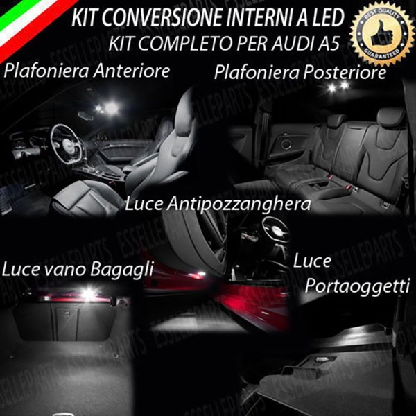 Kit LED interni Completo 6000K Luce Bianca Canbus Audi A5 8T Sportback
