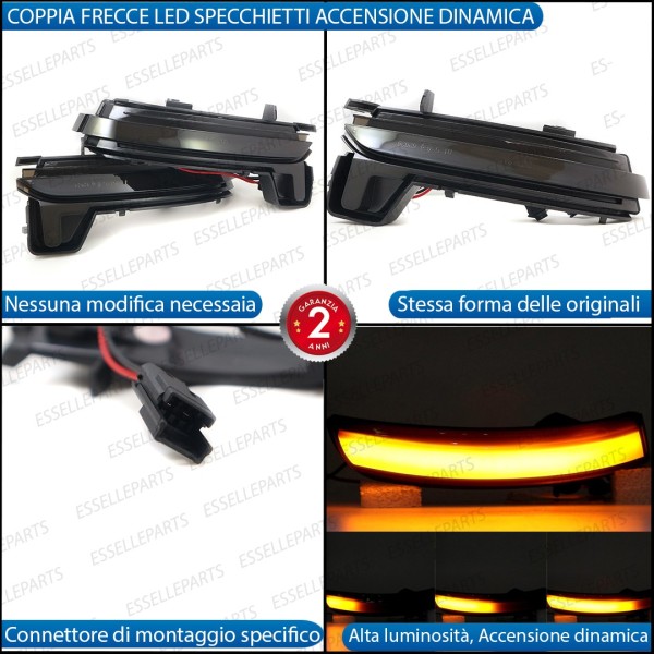 Coppia Frecce LED Dinamiche Laterali per specchietti Skoda KAMIQ