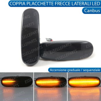 Placchette Dinamiche Nere Laterali a 21 led per frecce per Fiat PANDA MK3 CROSS