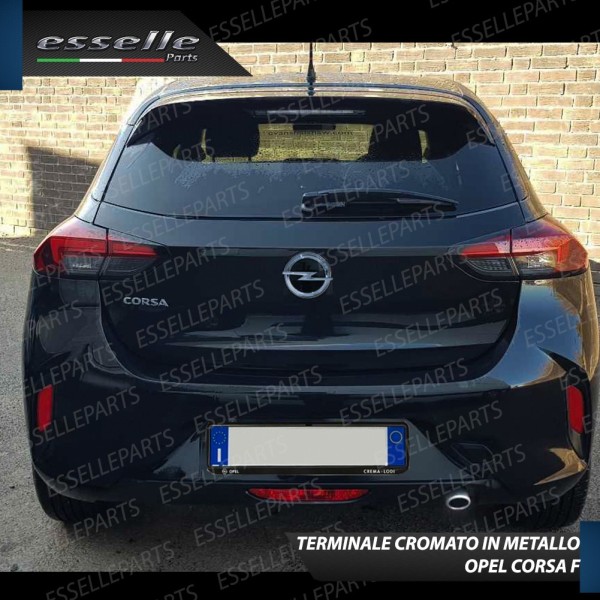 Terminale di scarico cromato MARMITTA FINALINO CROMATO INOX OPEL CORSA F
