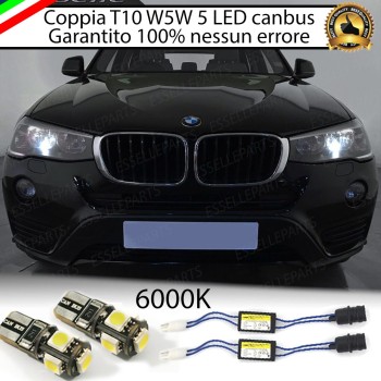 Coppia Luci Posizione 5 LED Per Bmw X3 F25 Canbus 6000K Bianco Ghiaccio