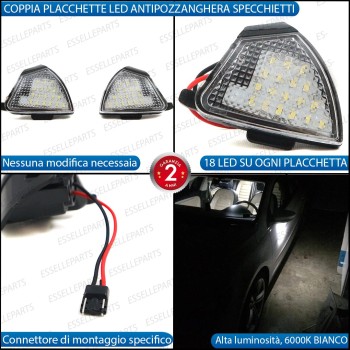 KIT PLACCHETTE LED CORTESIA SPECCHIETTI 6000K BIANCO CANBUS VW EOS MK1