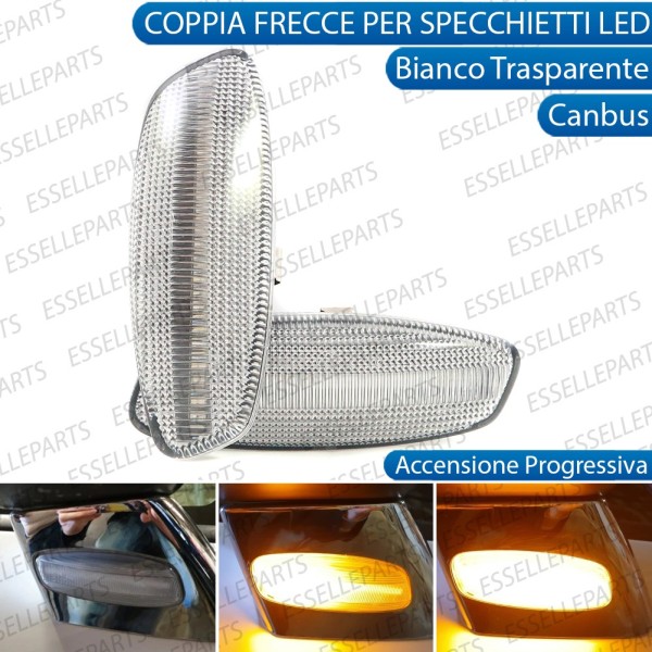 Placchette Dinamiche Bianche Laterali a 21 led per frecce specifiche per CITROEN C4 MK2