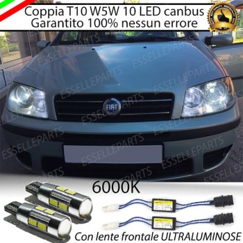 Coppia Luci Di Posizione 10 LED Per Fiat Punto MK3 Canbus 6000K Bianco Ghiaccio