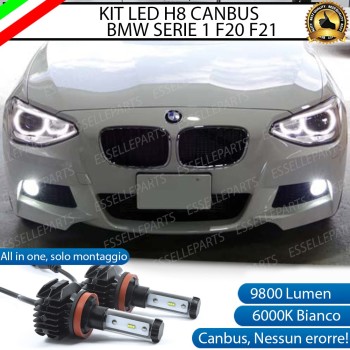 Kit Full LED H8 9800 Lumen 6000K Fendinebbia BMW SERIE 1 F20 F21 Pre-Restyling