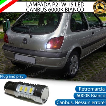 Lampada LED Retromarcia Da 15 LED Canbus 6000K con lente Ford Fiesta MK4 Dal 09-1999