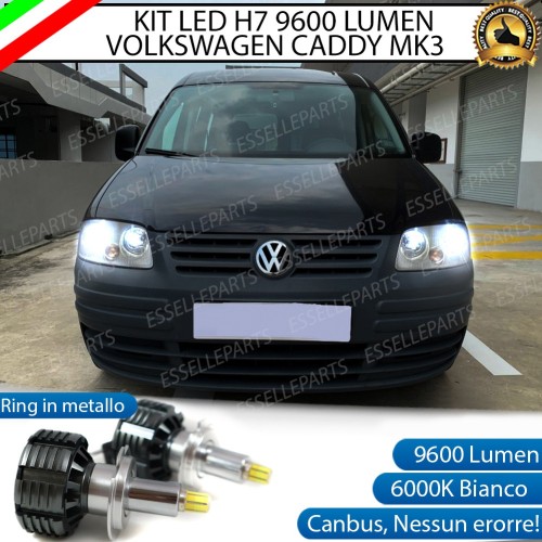 Kit Full LED H7 9600 Lumen 6000K bianco Anabbaglianti VW CADDY MK3 PRE-RESTYLING