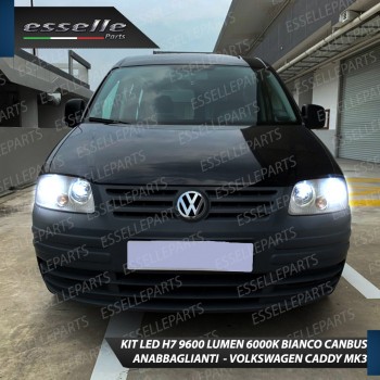 Kit Full LED H7 9600 Lumen 6000K bianco Anabbaglianti VW CADDY MK3 PRE-RESTYLING