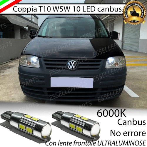 Luci posizione T10 W5W 10 LED canbus 6000K VW Caddy 3 Pre-Restyling
