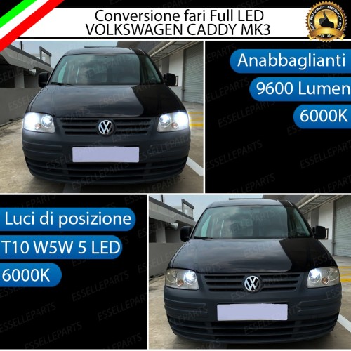 Conversione Fari Full LED 6000K bianco VW Caddy 3 Pre-Restyling