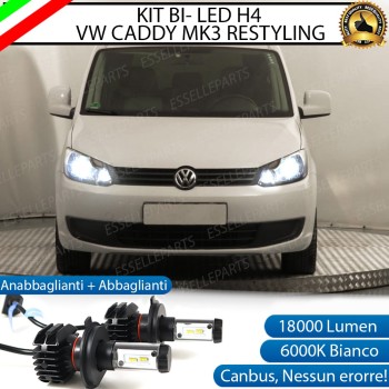 Kit Full LED H4 18000 Lumen 6000K bianco  per VW CADDY MK3 RESTYLING