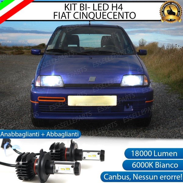 Kit Luci LED H4 Per FIAT 500 d' Epoca ANABBAGLANTI + ABBAGLIANTI CANbus  6500K