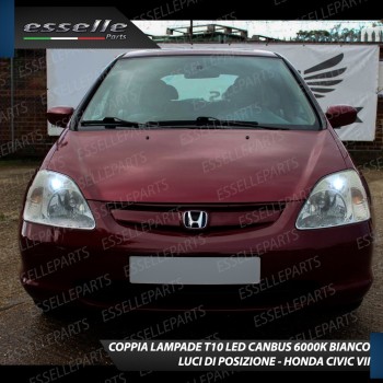 Luci Posizione 10 LED Per Honda Civic 7G 6000k Canbus