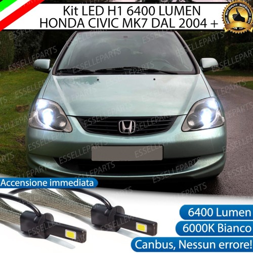 Kit Full LED H1 Anabbaglianti 6400 Lumen 6000K bianco HONDA CIVIC 7G