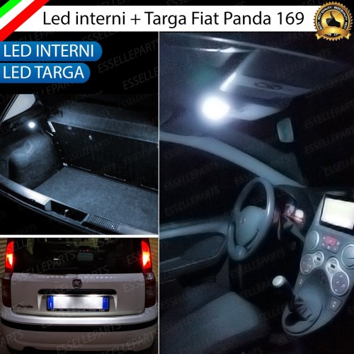 Kit LED interni + Luci targa LED 6000K bianco Canbus Fiat Panda mk2 169 Cross