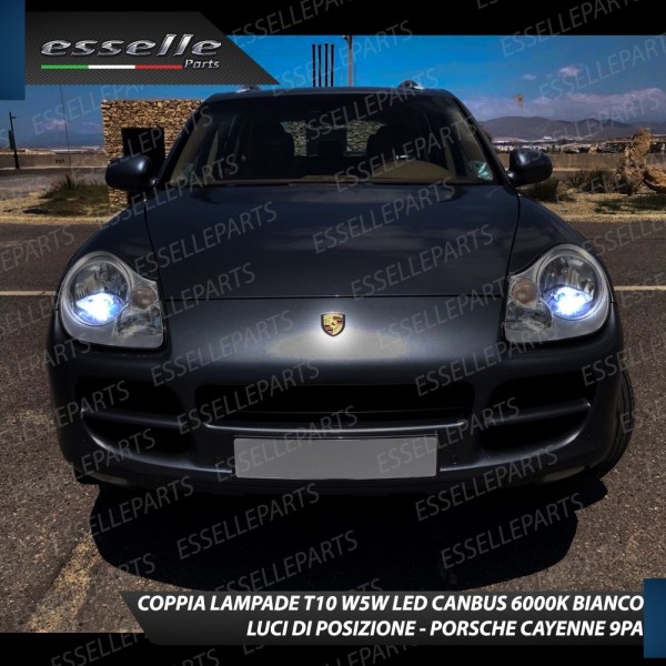 Coppia luci di posizione T10 W5W 6 LED canbus 6000K Porsche Cayenne Pre-Restyling