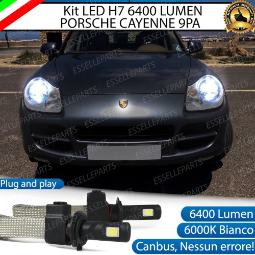 Kit Full LED H7 6400 Lumen 6000K bianco Anabbaglianti PORSCHE CAYENNE PRE-RESTYLING
