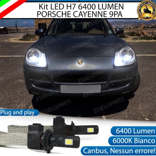 Kit Full LED H7 6400 Lumen 6000K bianco Abbaglianti PORSCHE CAYENNE PRE-RESTYLING