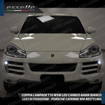 Coppia luci di posizione T10 W5W 5 LED canbus 6000K Bianco Porsche Cayenne Restyling Coppia luci di posizione T10 W5W 5 LED canbus 6000K Bianco Porsche Cayenne Restyling