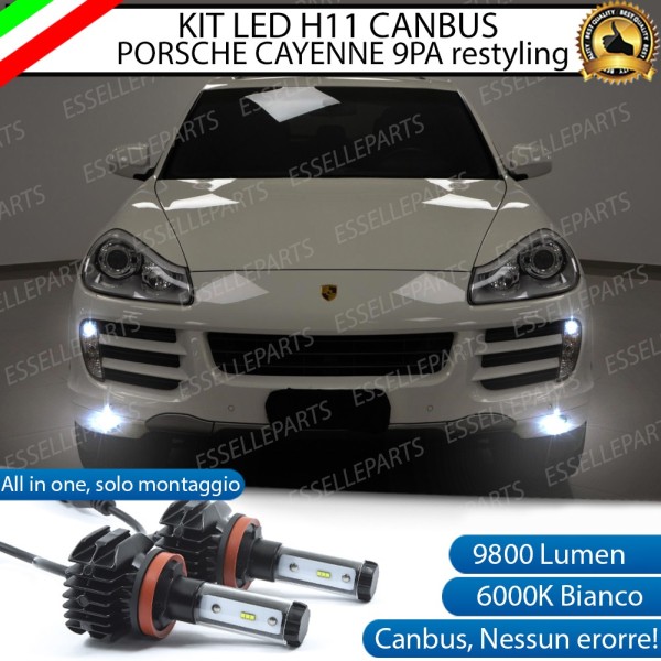 Kit Full LED H11 Fendinebbia 9800 Lumen 6000K bianco Porsche Cayenne