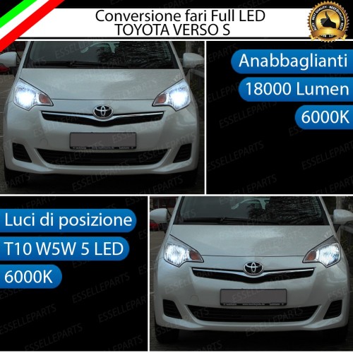 Lampade a LED H4 + T10 per TOYOTA VERSO S Luce Bianca
