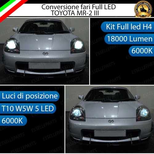 Lampade a LED H4 + T10 per TOYOTA MR2 III Luce Bianca