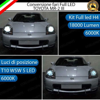 Lampade a LED H4 + T10 per TOYOTA MR2 III Luce Bianca