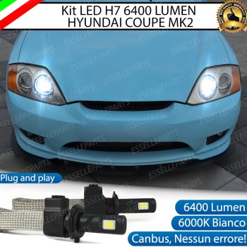 Kit Full LED H7 6400 LUMEN Abbaglianti HYUNDAI COUPE II