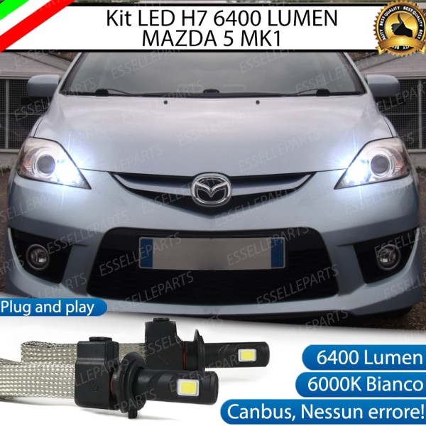 Kit Full LED H7 6400 LUMEN Abbaglianti MAZDA 5 I