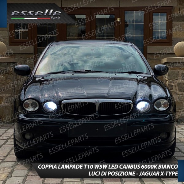 Coppia Lampade T10 W5W LED canbus con lente frontale per luci di posizione per Jaguar X Type