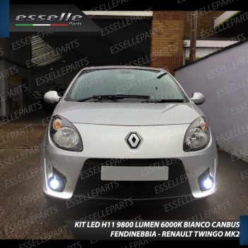 Kit Full LED Fendinebbia H11 9800 Lumen 6000K bianco per RENAULT TWINGO 2