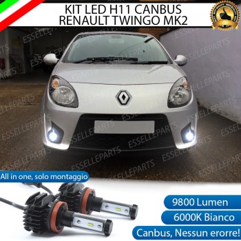 Kit Full LED Fendinebbia H11 9800 Lumen 6000K bianco per RENAULT TWINGO 2