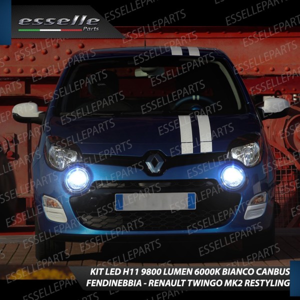 Kit Full LED H11 Fendinebbia 9800 Lumen 6000K biancoRENAULT TWINGO 2 RESTYLING