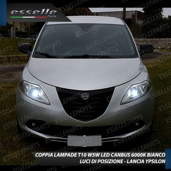 Coppia luci posizione T10 W5W 10 LED canbus 6000K Lancia Ypsilon MK2 846 Pre-Restyling