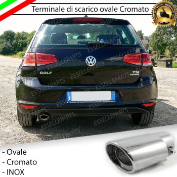 Terminale di scarico cromato MARMITTA FINALINO CROMATO INOX VW GOLF VII