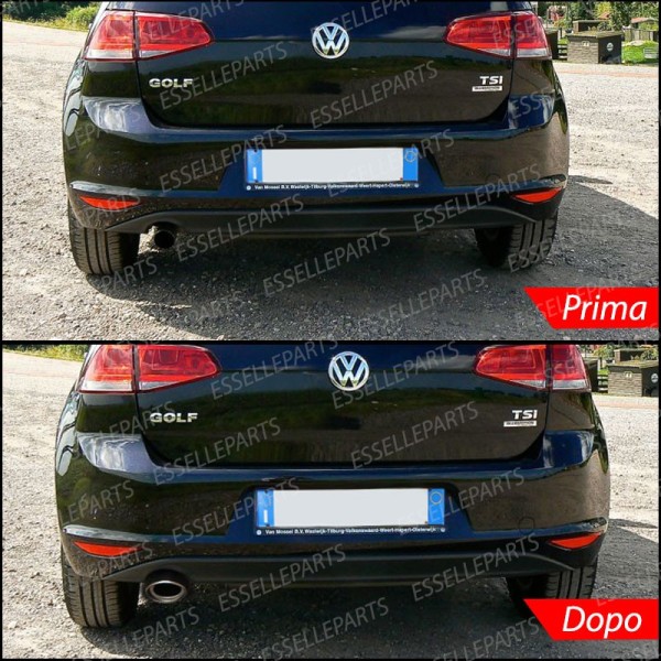 Terminale di scarico cromato MARMITTA FINALINO CROMATO INOX VW GOLF VII