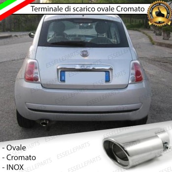 Terminale di scarico cromato MARMITTA FINALINO CROMATO INOX FIAT 500