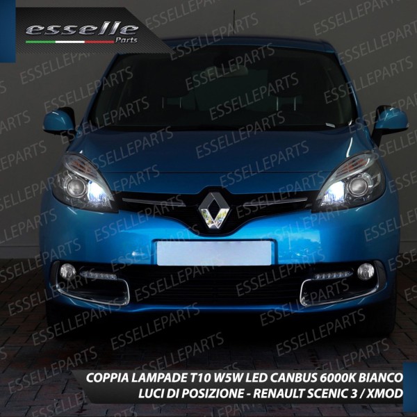 Coppia Lampade T10 W5W 6 LED Canbus 6000K bianco Renault Scenic Xmod