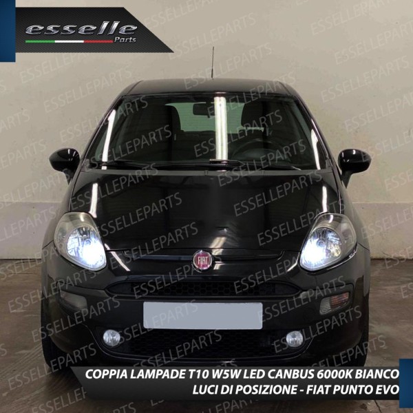 Coppia Luci Di Posizione 10 LED Per Fiat Punto Evo Canbus 6000K Bianco Ghiaccio