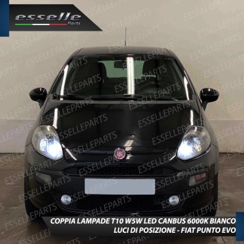 Coppia Luci Di Posizione 10 LED Per Fiat Punto Evo Canbus 6000K Bianco Ghiaccio