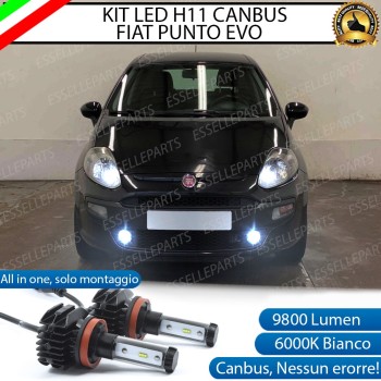 Kit Full LED Fendinebbia H11 9800 LUMEN per PUNTO EVO ABARTH